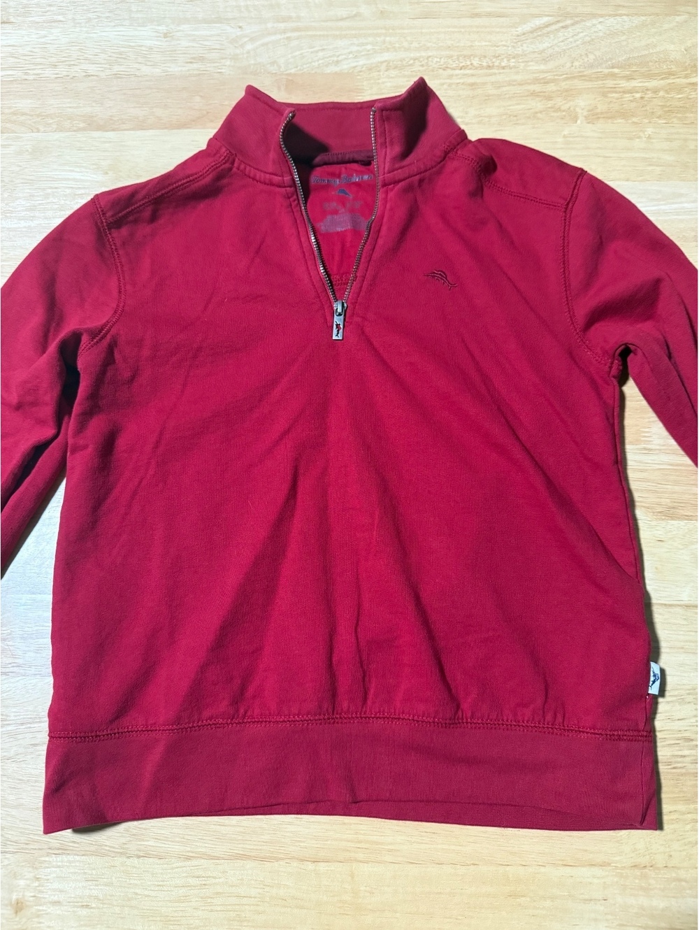 Tommy Bahama Boys Small 8 Red Quarter Zip Pullover